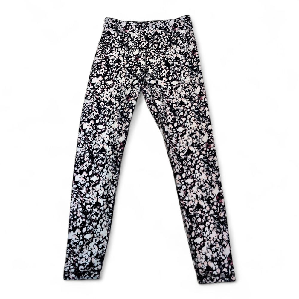 Balance Collection Black‎ & White Floral Leggings, Size M